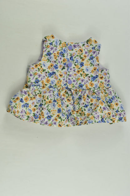 Handmade Size approx 00 Floral Peplum Top