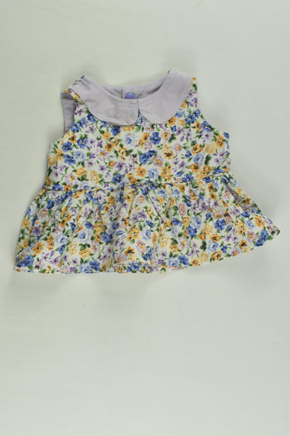 Handmade Size approx 00 Floral Peplum Top