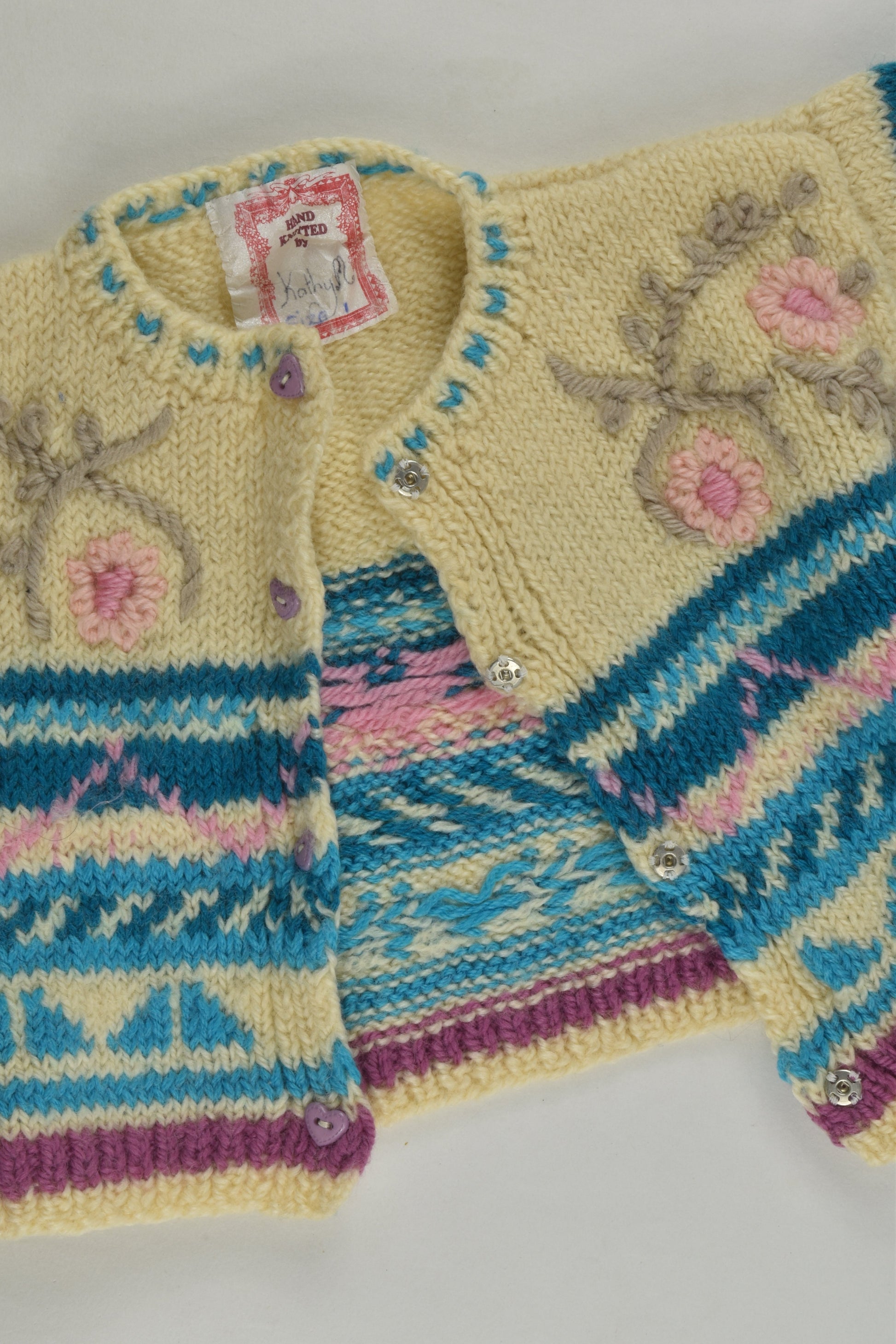 Handmade Size approx 00 Knit Cardigan