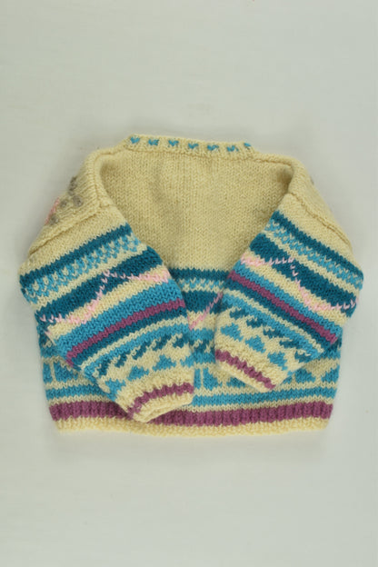 Handmade Size approx 00 Knit Cardigan