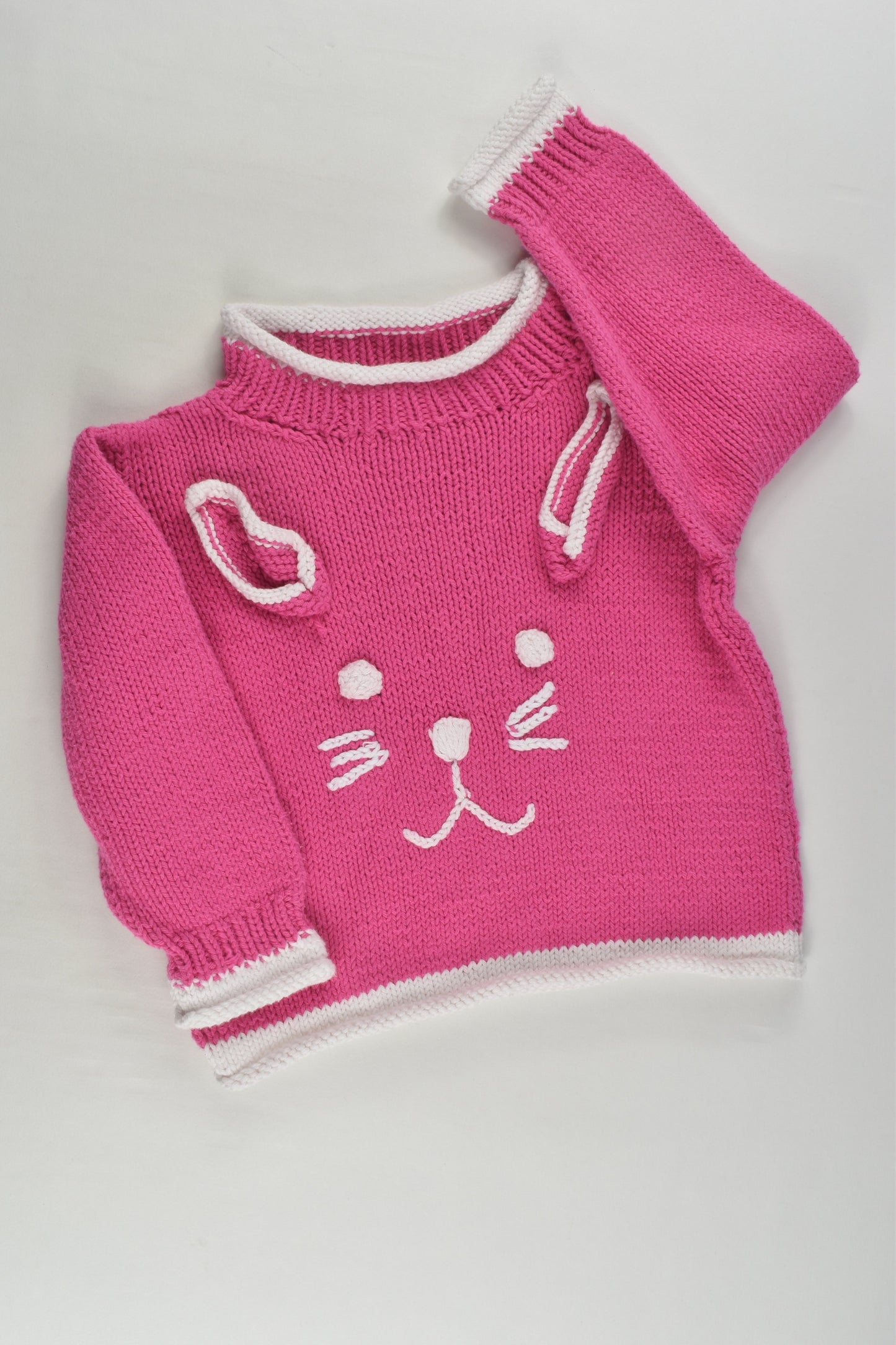 Handmade Size approx 1-2 Cotton Bunny Jumper