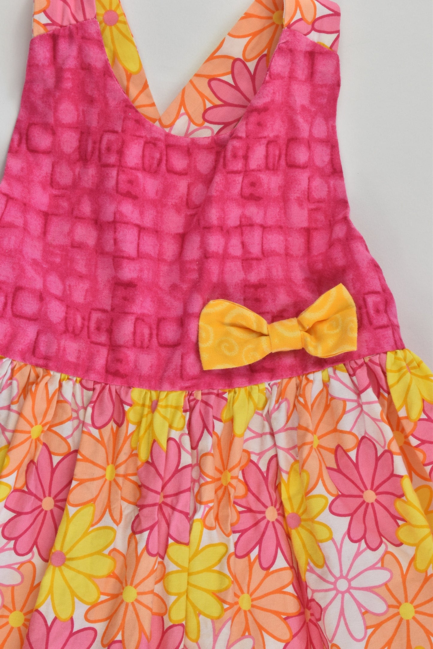 Handmade Size approx 1-2 Floral Dress