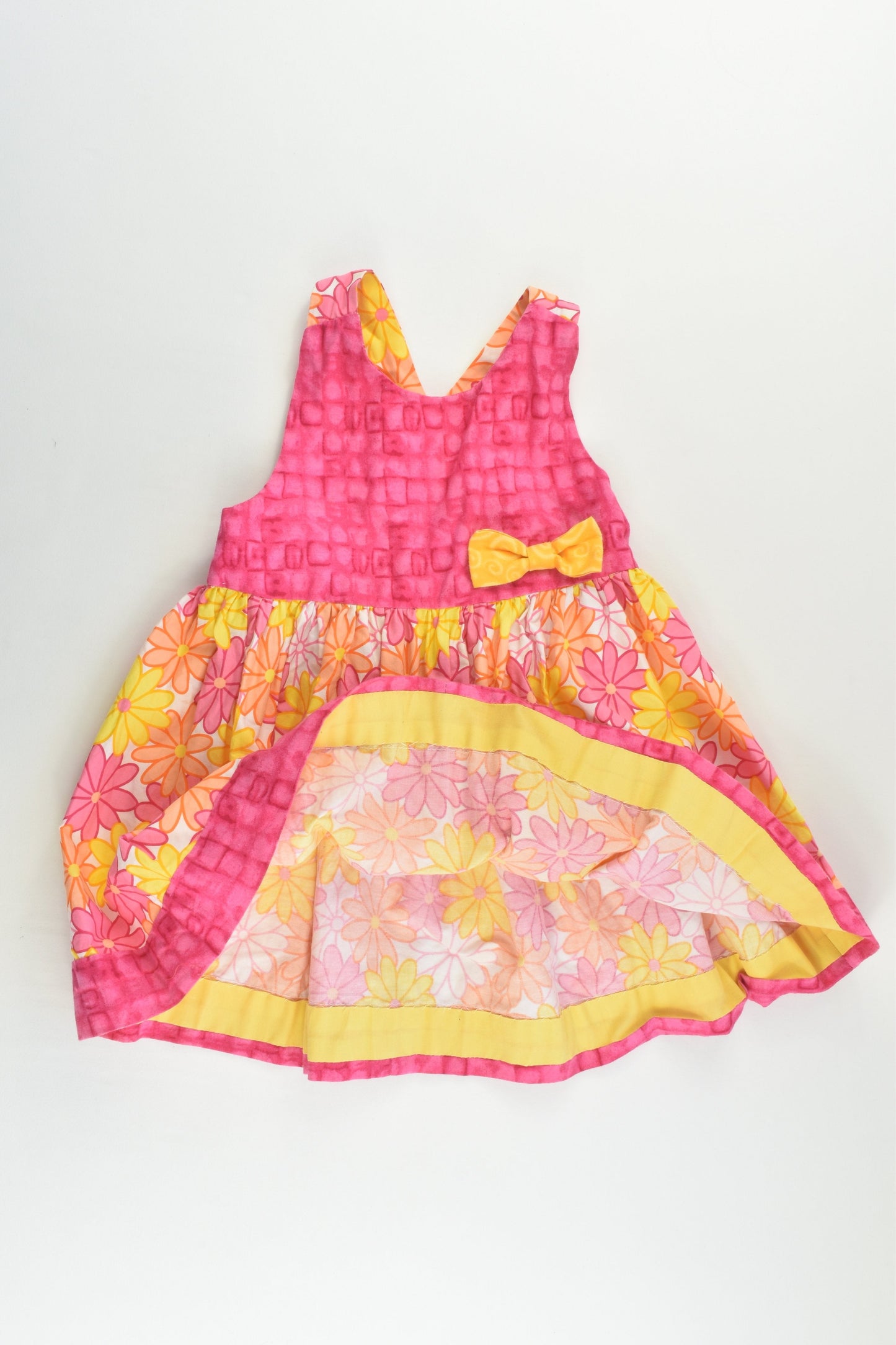Handmade Size approx 1-2 Floral Dress