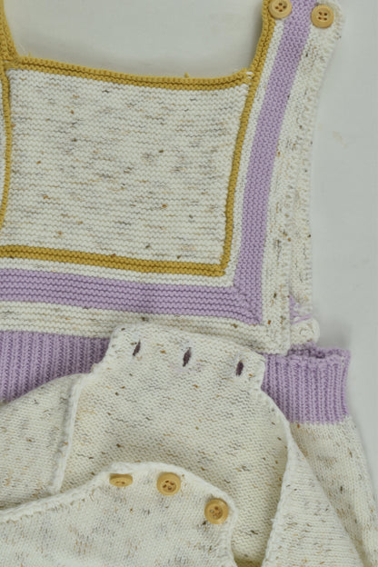 Handmade Size approx 1-2 Knit Romper