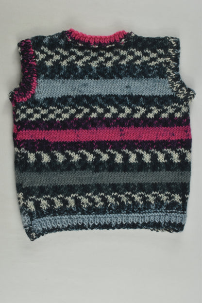 Handmade Size approx 1-2 Knit Vest