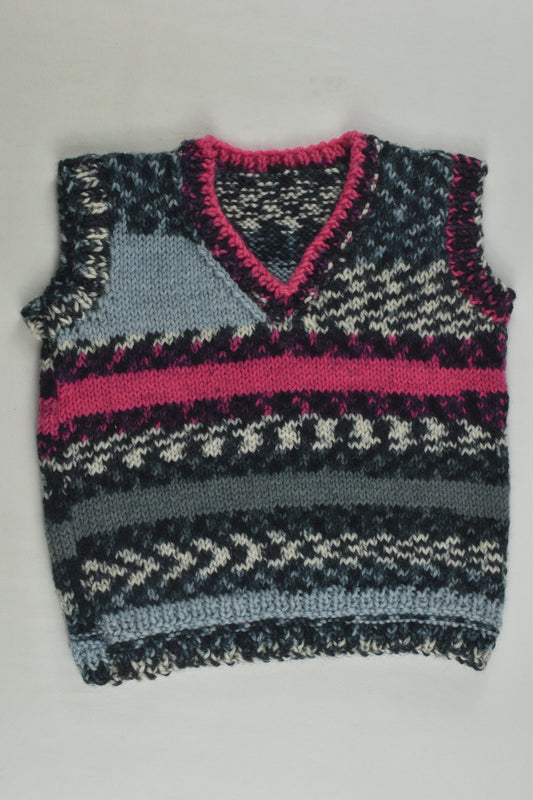 Handmade Size approx 1-2 Knit Vest