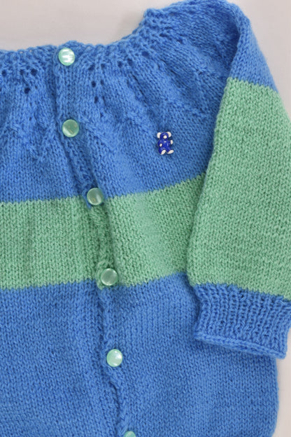 Handmade Size approx 1-2 Knitted Cardigan