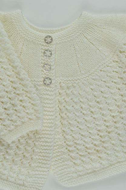 Handmade Size approx 1-2 Knitted Cardigan