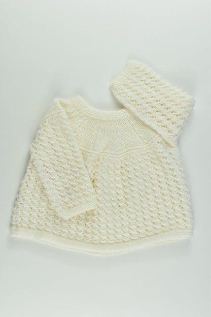 Handmade Size approx 1-2 Knitted Cardigan