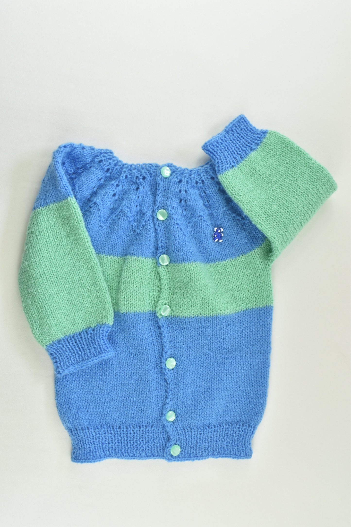 Handmade Size approx 1-2 Knitted Cardigan