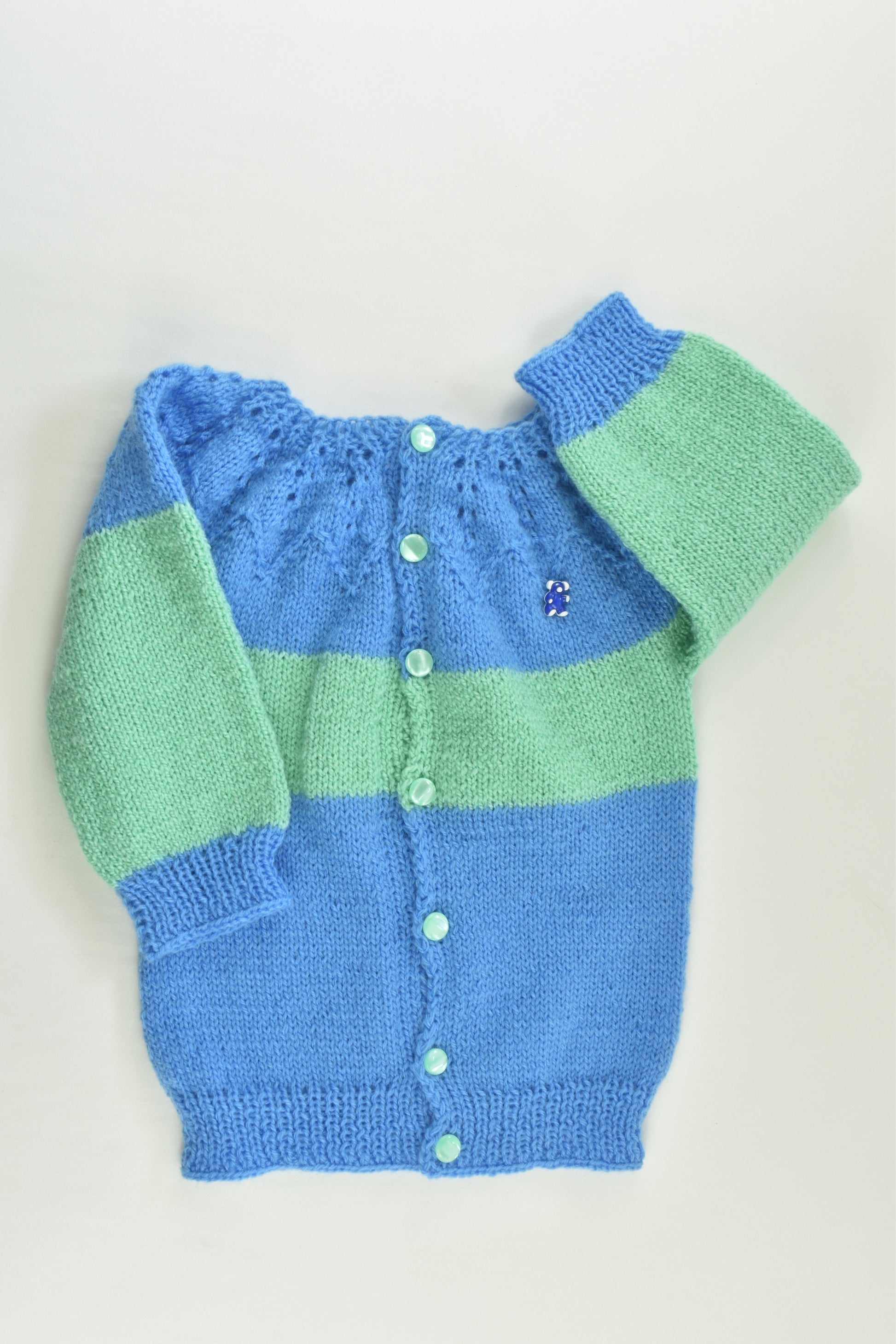 Handmade Size approx 1-2 Knitted Cardigan