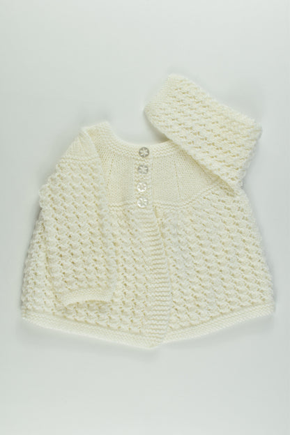 Handmade Size approx 1-2 Knitted Cardigan