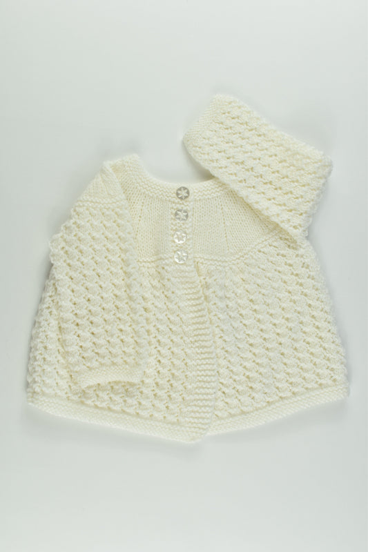 Handmade Size approx 1-2 Knitted Cardigan