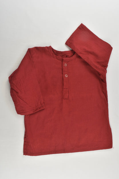 Handmade Size approx 1-2 Linen-feel Shirt