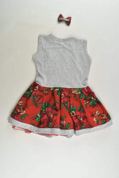 Handmade Size approx 1 Dress with Matching Bow