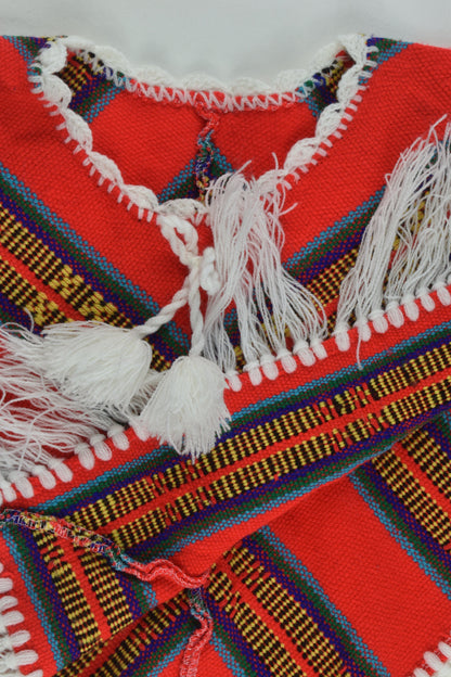 Handmade Size approx 2-4 Peruvian Style Poncho