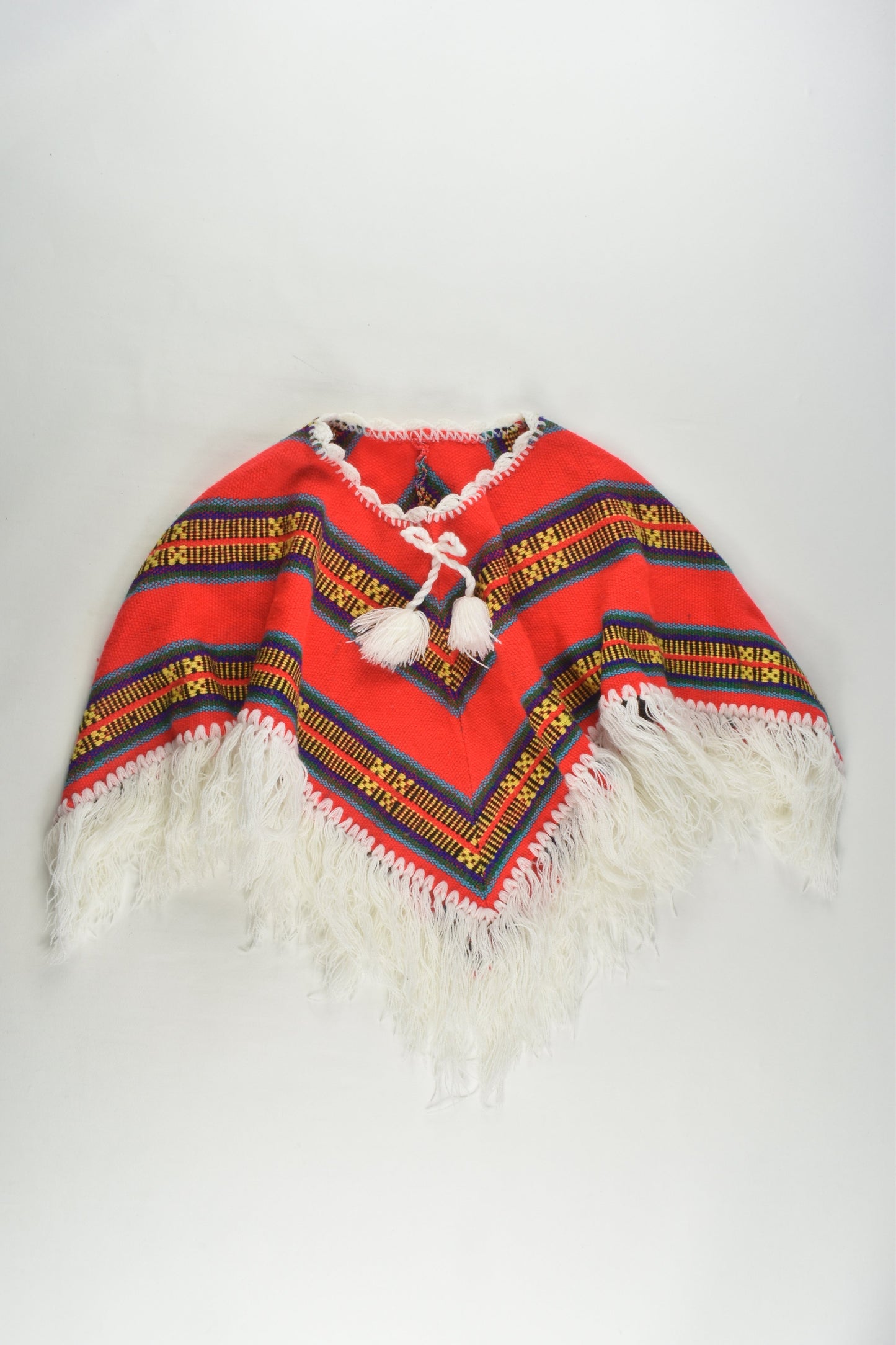 Handmade Size approx 2-4 Peruvian Style Poncho