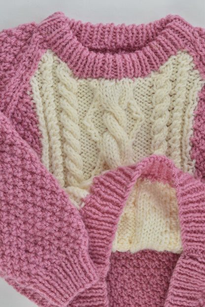 Handmade Size approx 2 Knitted Jumper