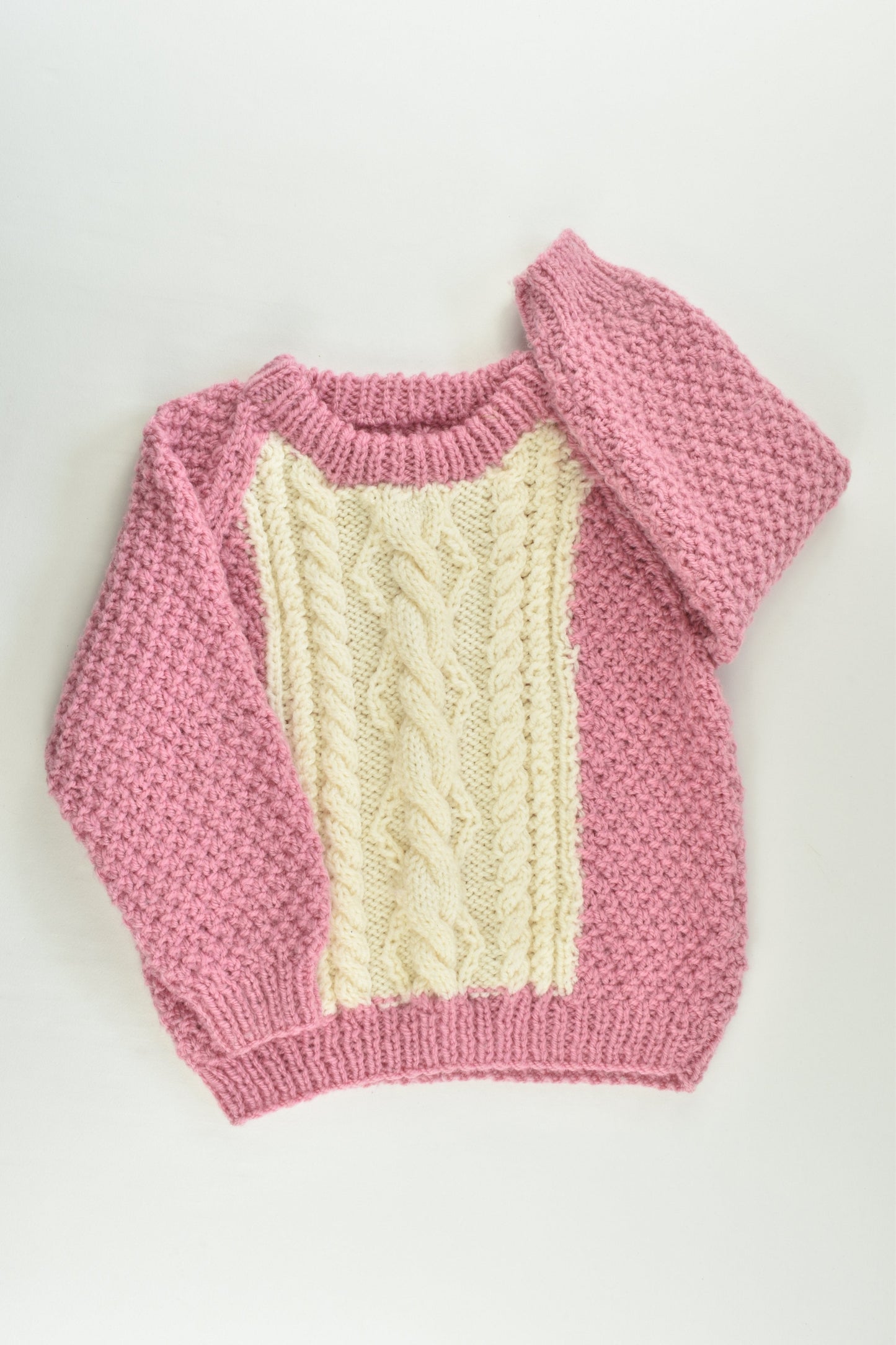 Handmade Size approx 2 Knitted Jumper