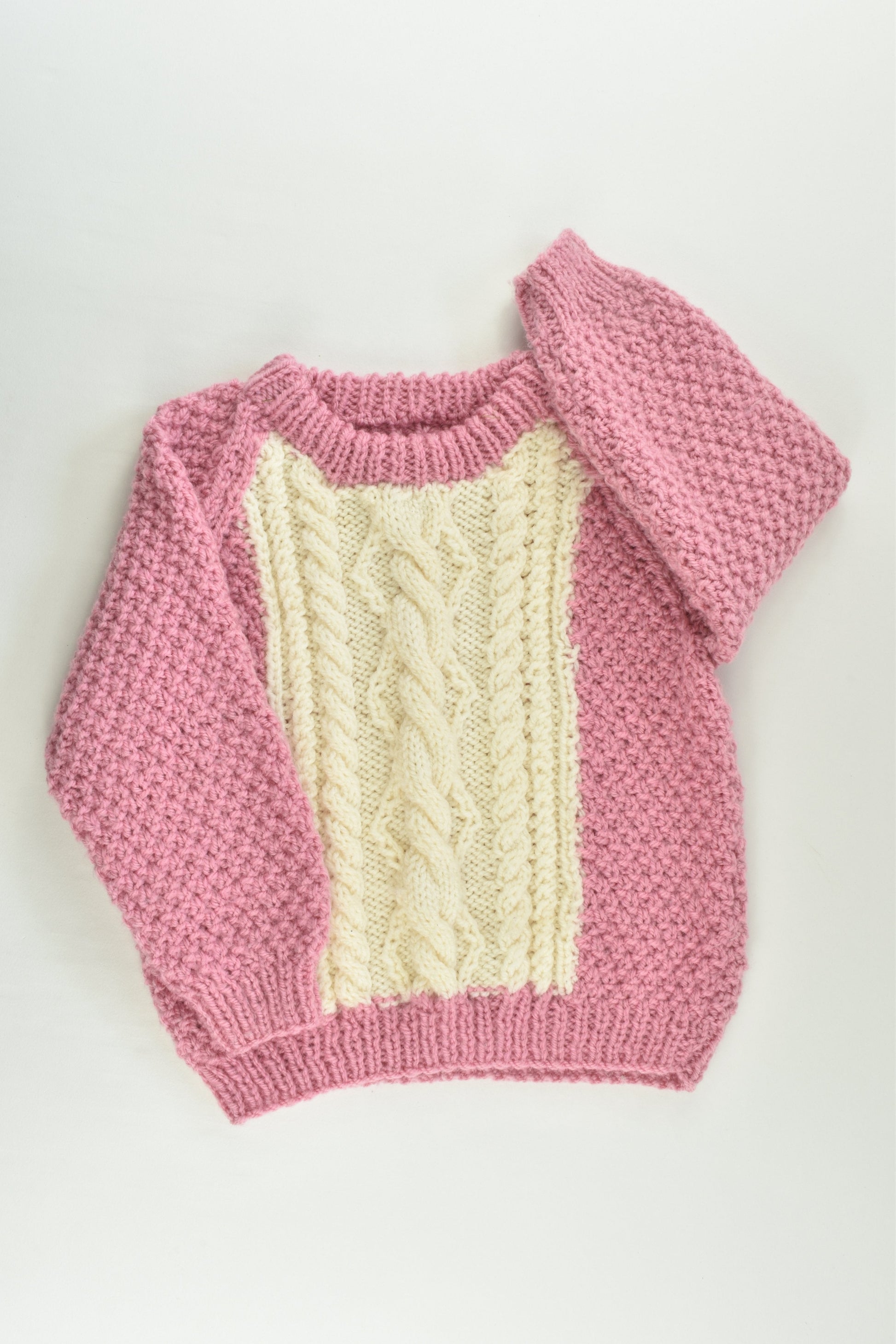 Handmade Size approx 2 Knitted Jumper