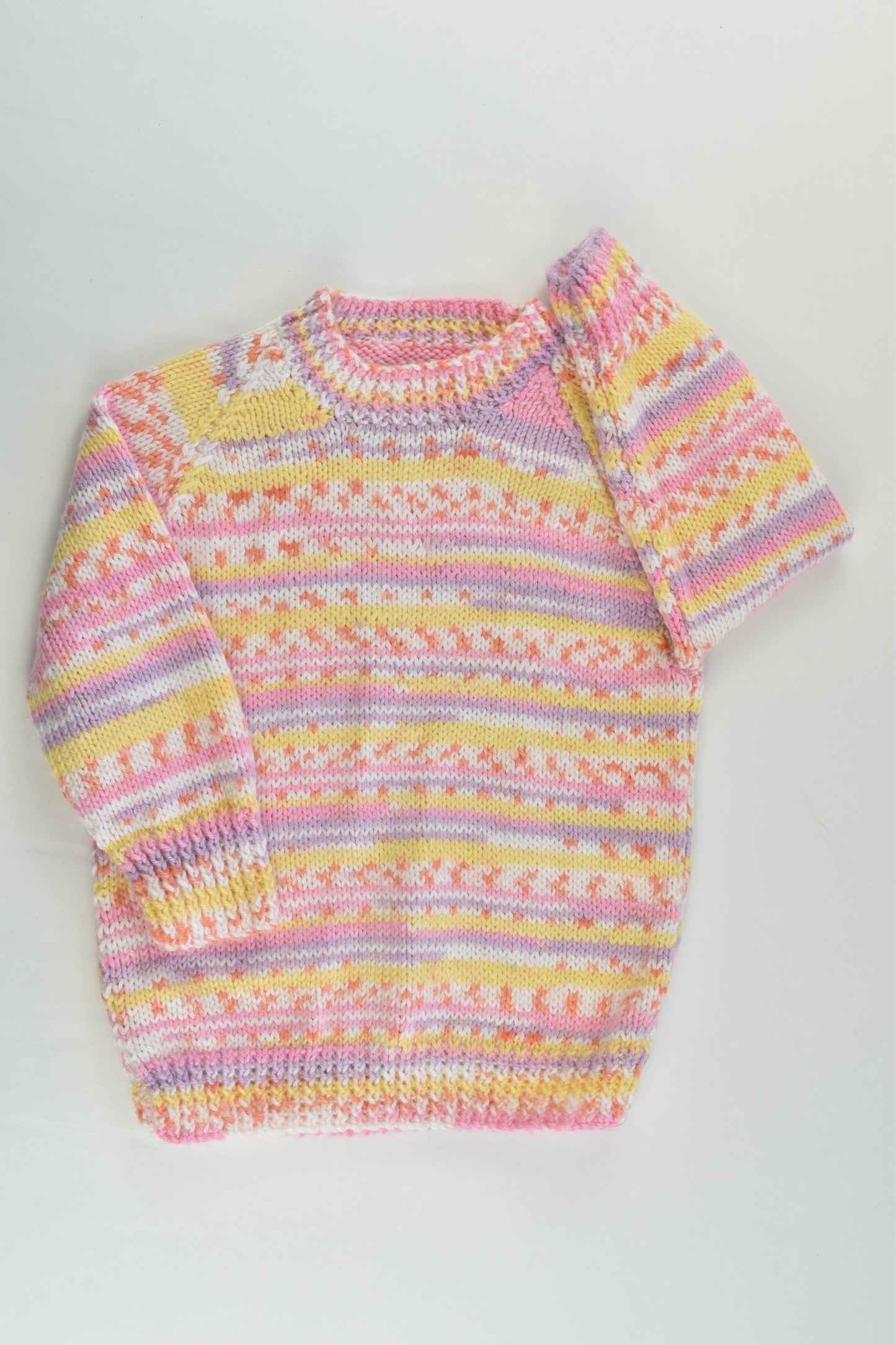 Handmade Size approx 2 Knitted Jumper