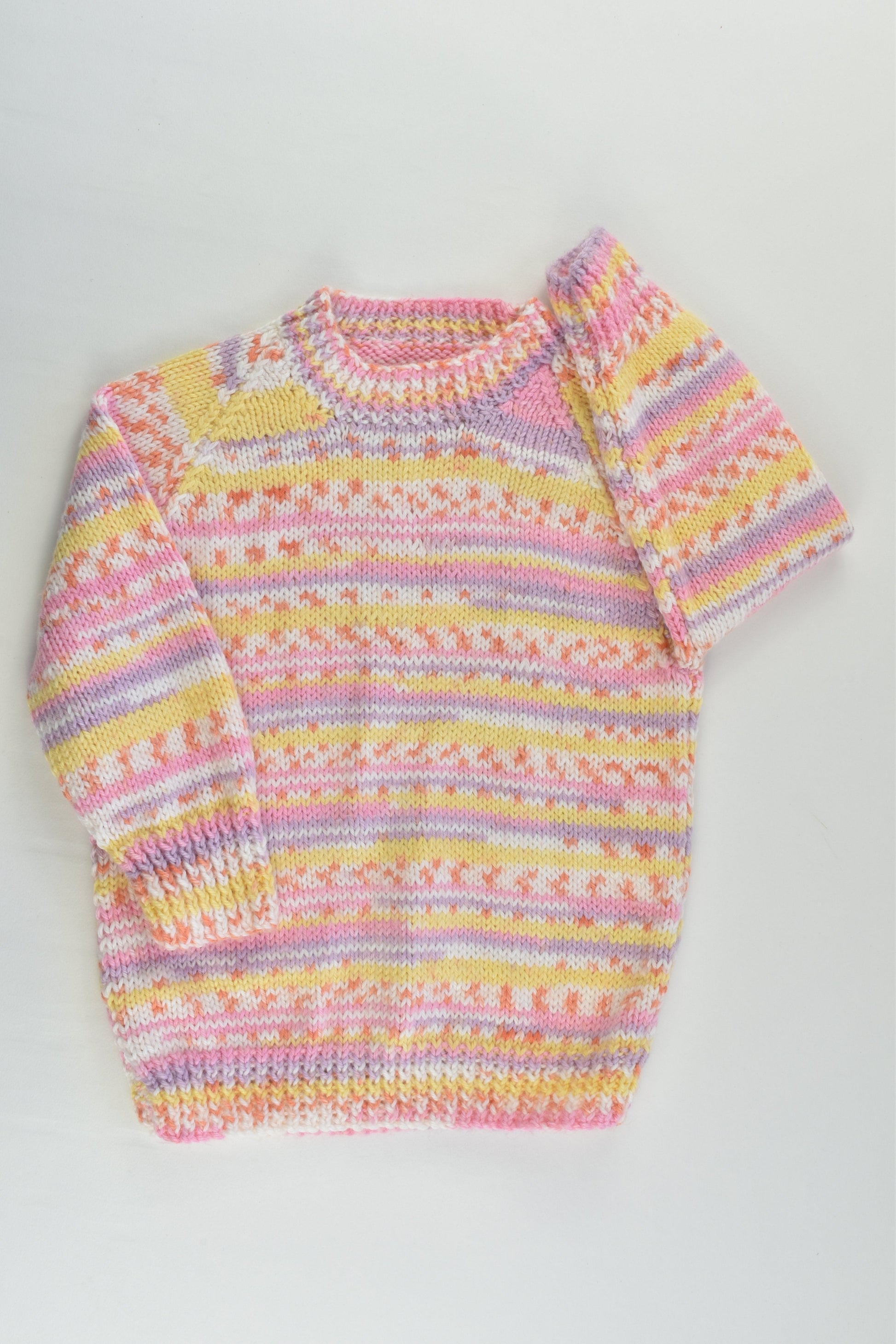 Handmade Size approx 2 Knitted Jumper