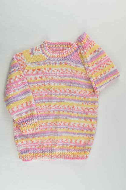 Handmade Size approx 2 Knitted Jumper