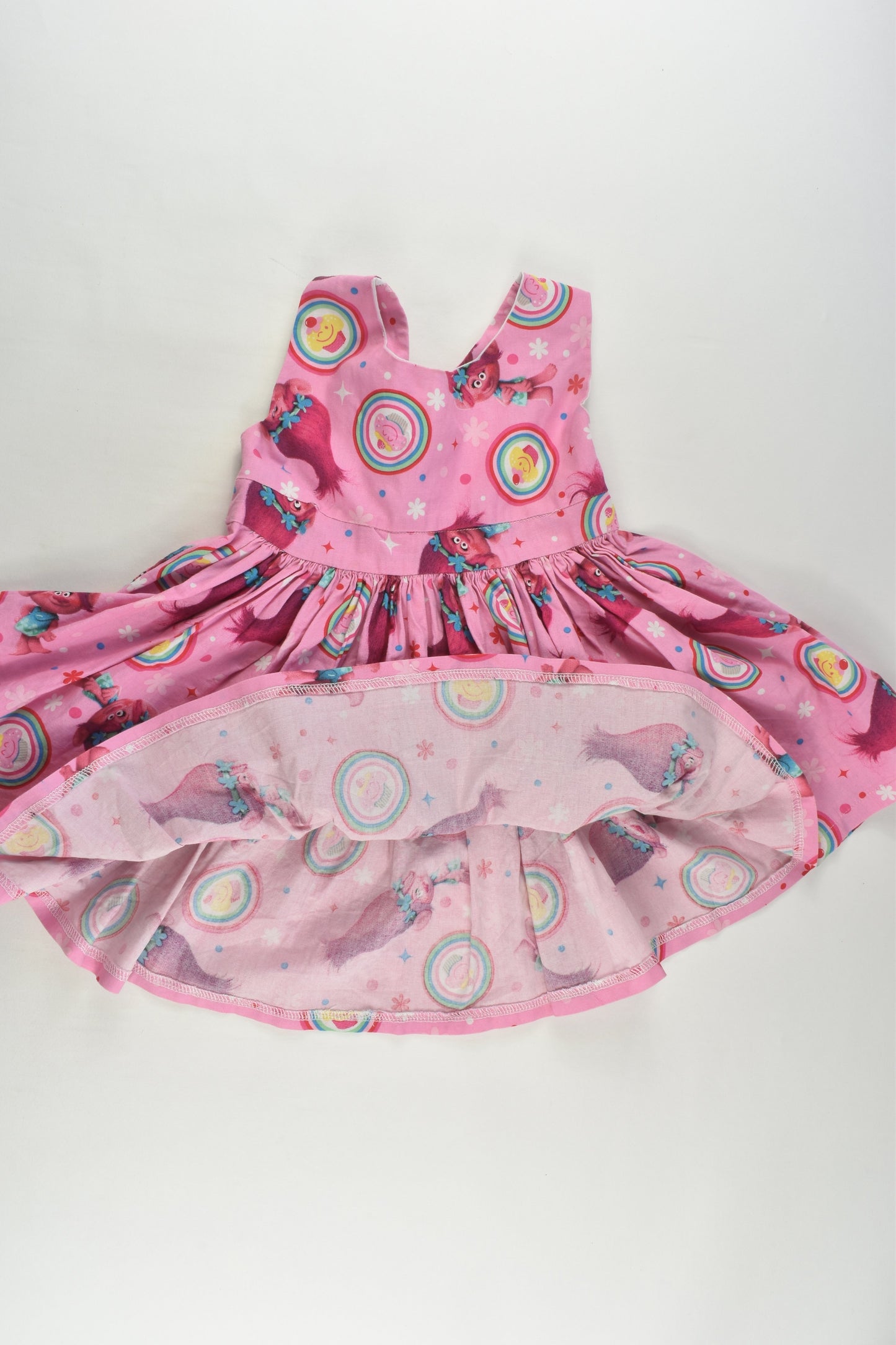 Handmade Size approx 2 Rainbow Trolls Dress