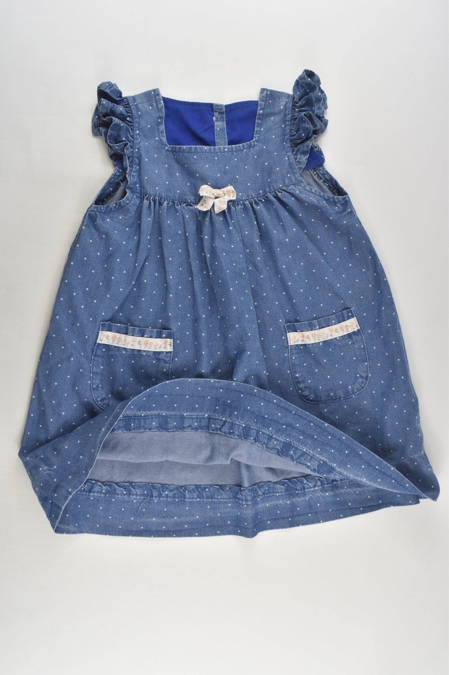 Handmade Size approx 3-4 Denim Dress