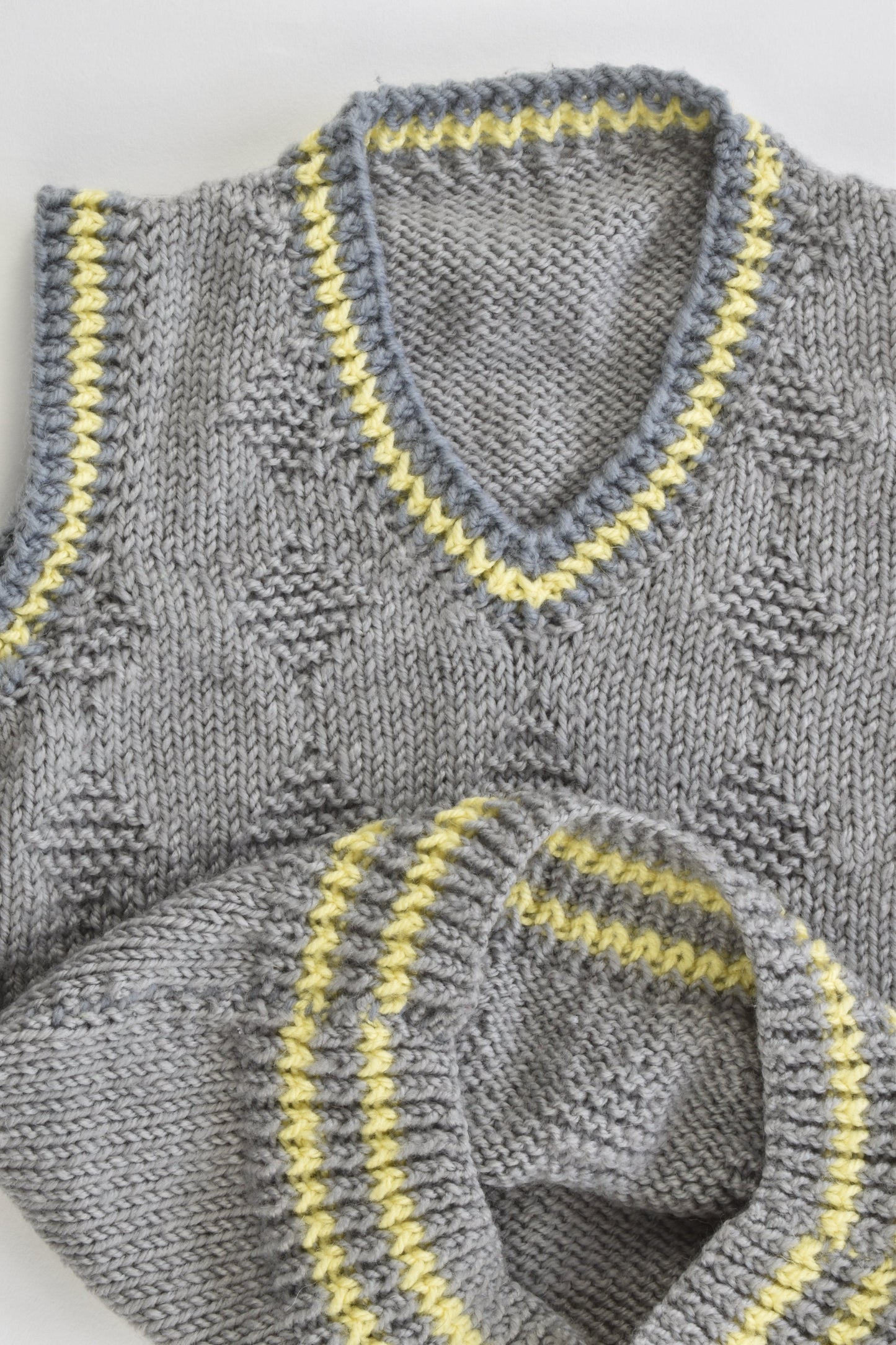 Handmade Size approx 3 Knitted Vest