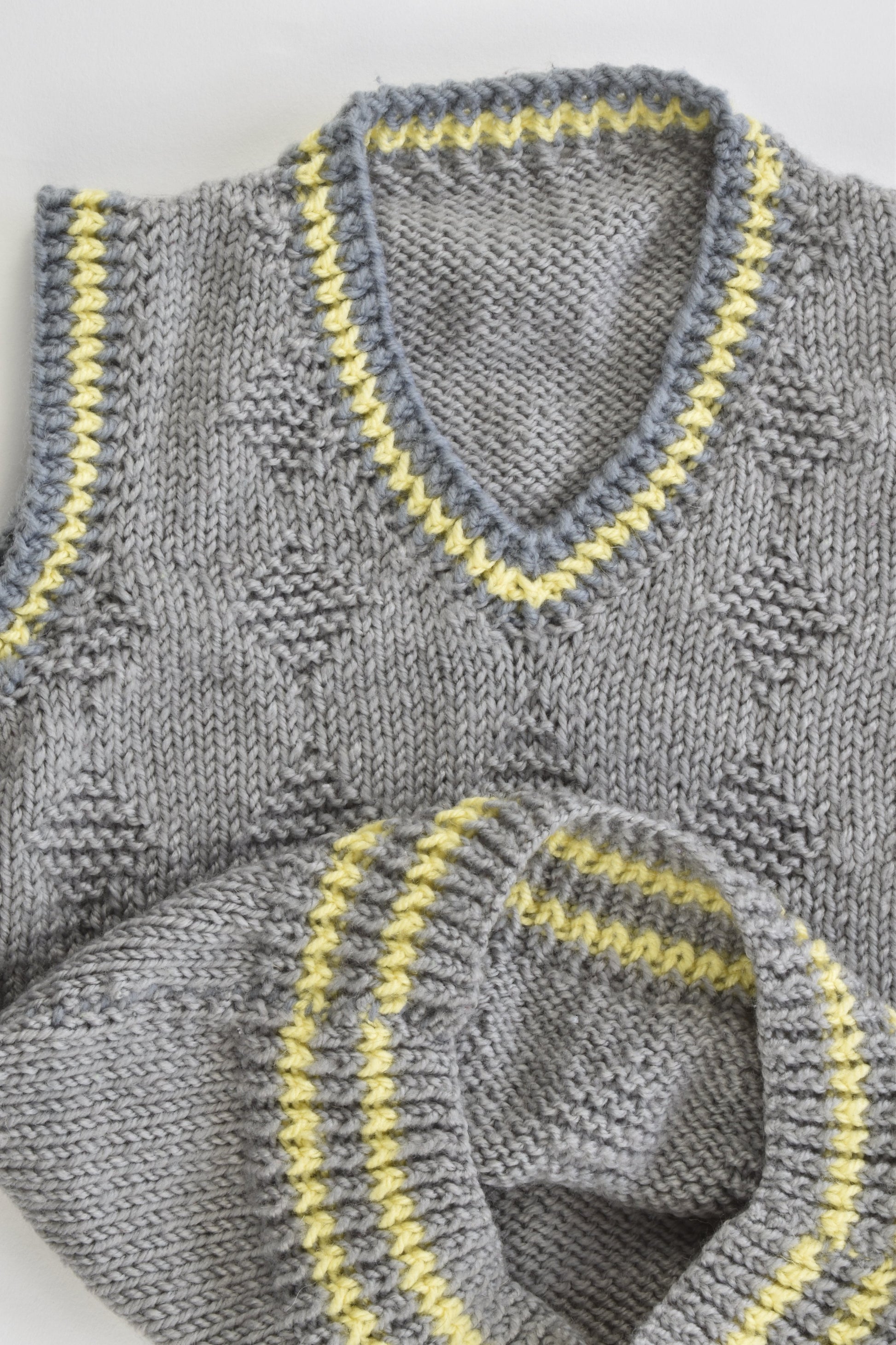 Handmade Size approx 3 Knitted Vest
