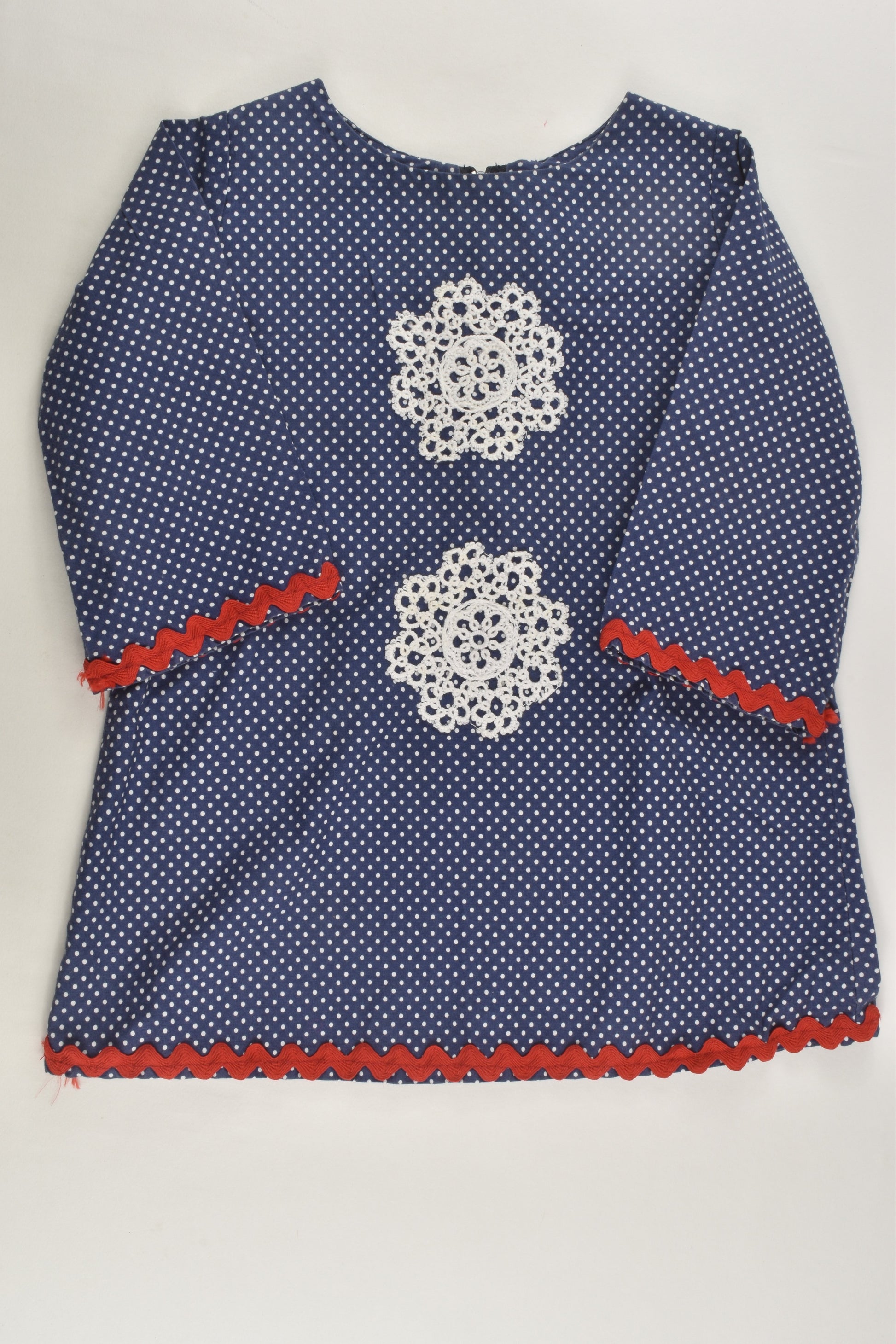 Handmade Size approx 3 Snowflakes Tunic