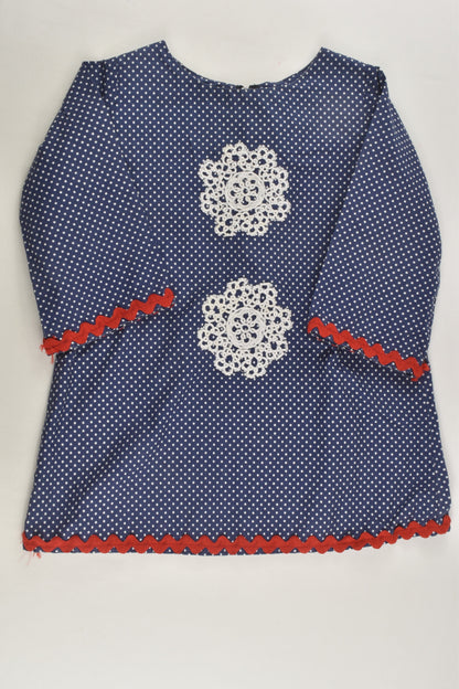 Handmade Size approx 3 Snowflakes Tunic