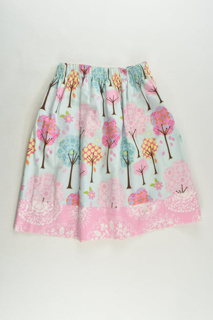 Handmade Size approx 4-6 Trees Knee Length Reversible Skirt