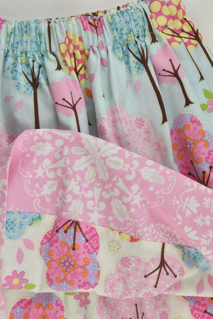 Handmade Size approx 4-6 Trees Knee Length Reversible Skirt