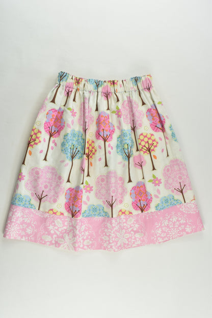 Handmade Size approx 4-6 Trees Knee Length Reversible Skirt