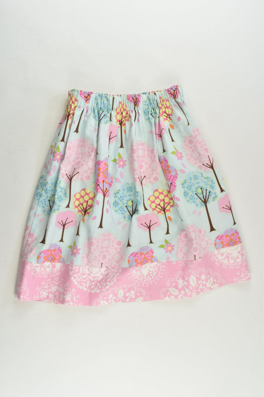 Handmade Size approx 4-6 Trees Knee Length Reversible Skirt