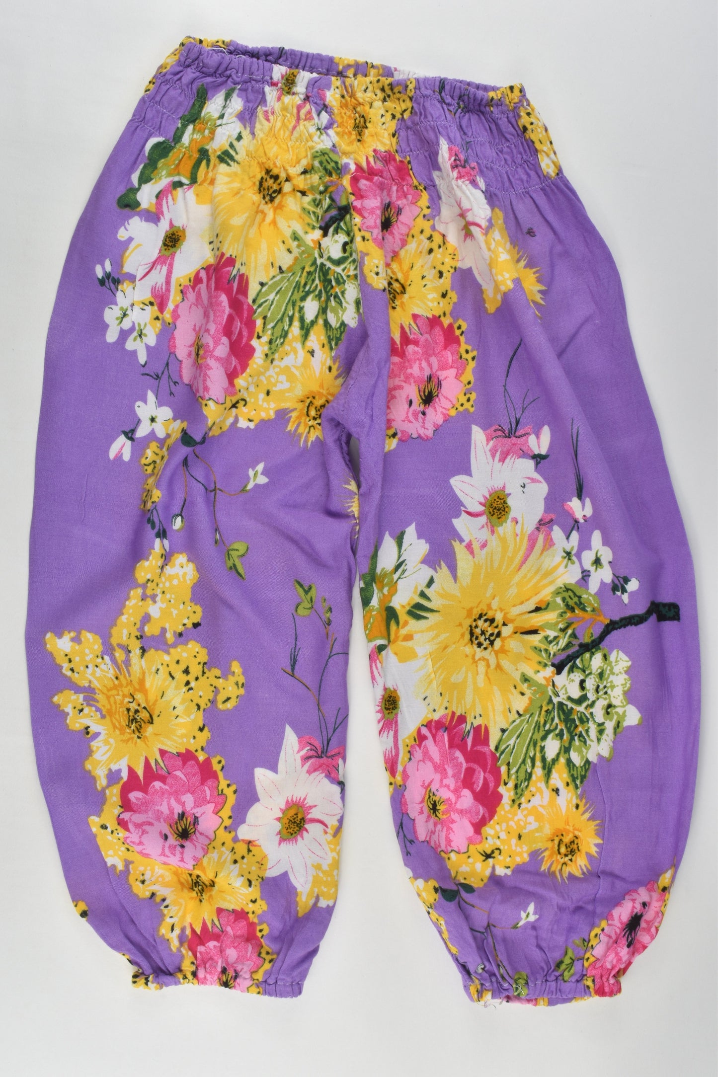 Handmade Size approx 4 Floral Purple Bali Pants