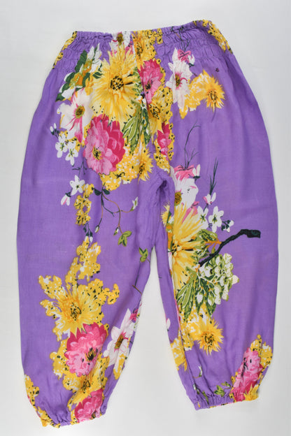 Handmade Size approx 4 Floral Purple Bali Pants