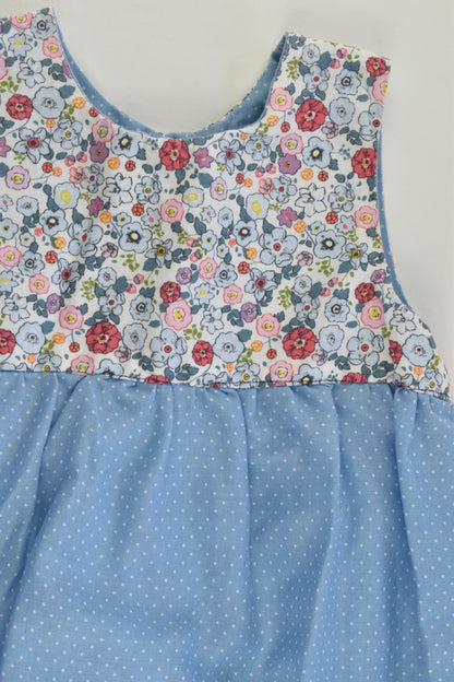 Handmade Size approx 4 Flowers/Dots Dress