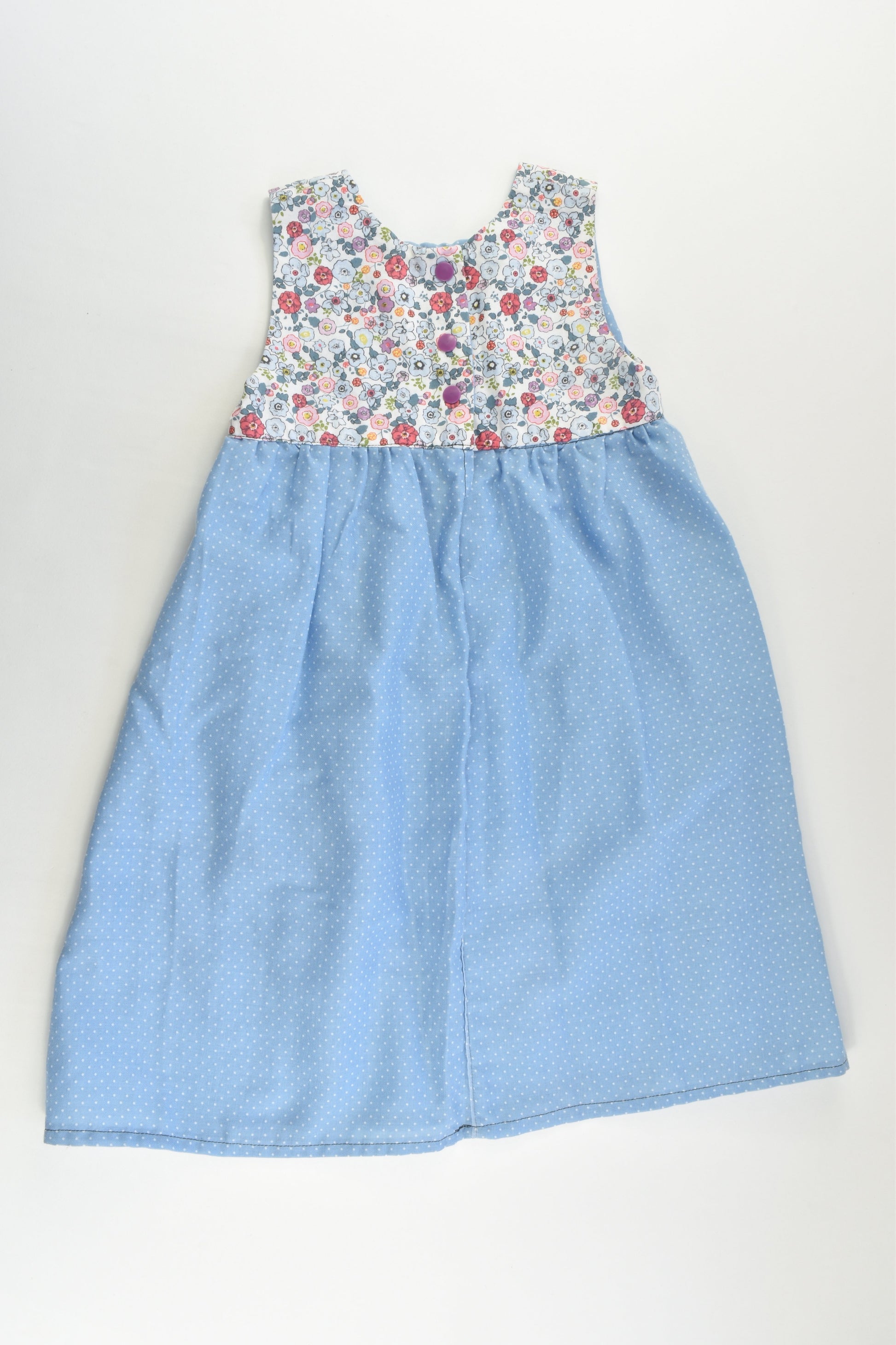 Handmade Size approx 4 Flowers/Dots Dress