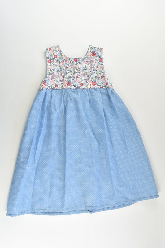 Handmade Size approx 4 Flowers/Dots Dress