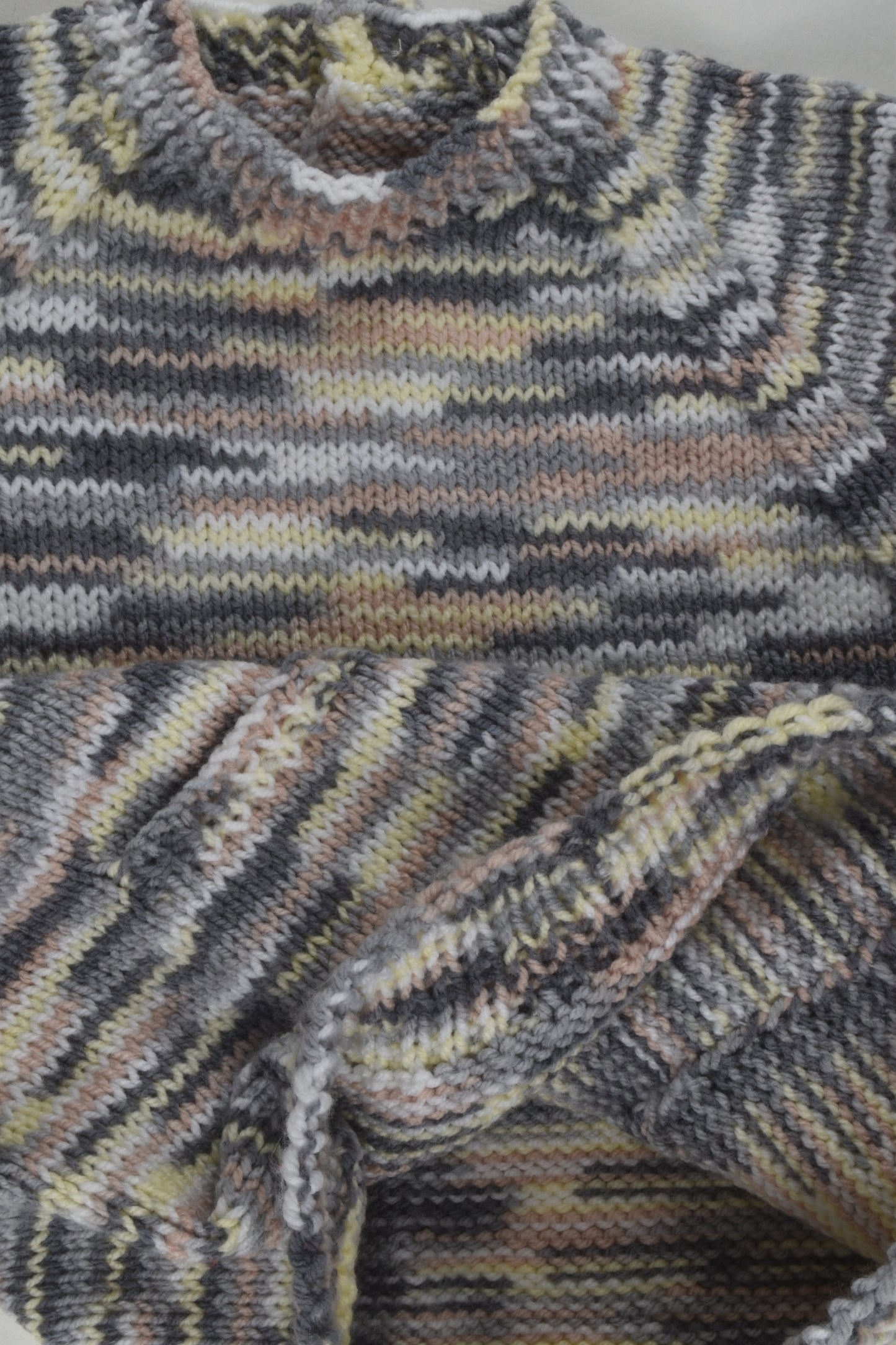 Handmade Size approx 4 Knit Jumper with Pockets