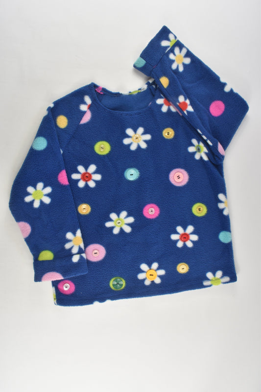 Handmade Size approx 5 Floral Fleece Jumper