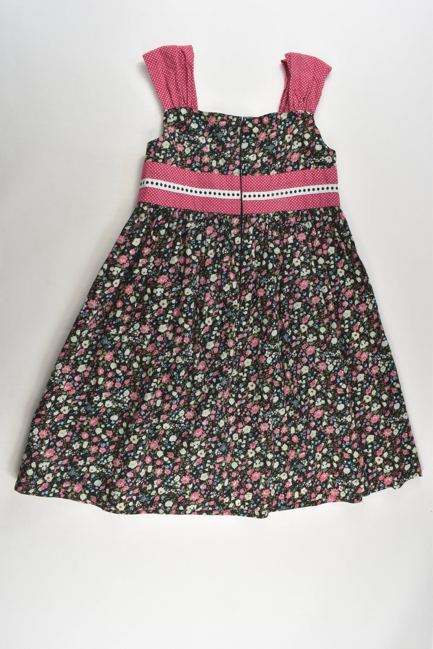 Handmade Size approx 6-7 Lined Floral Dress