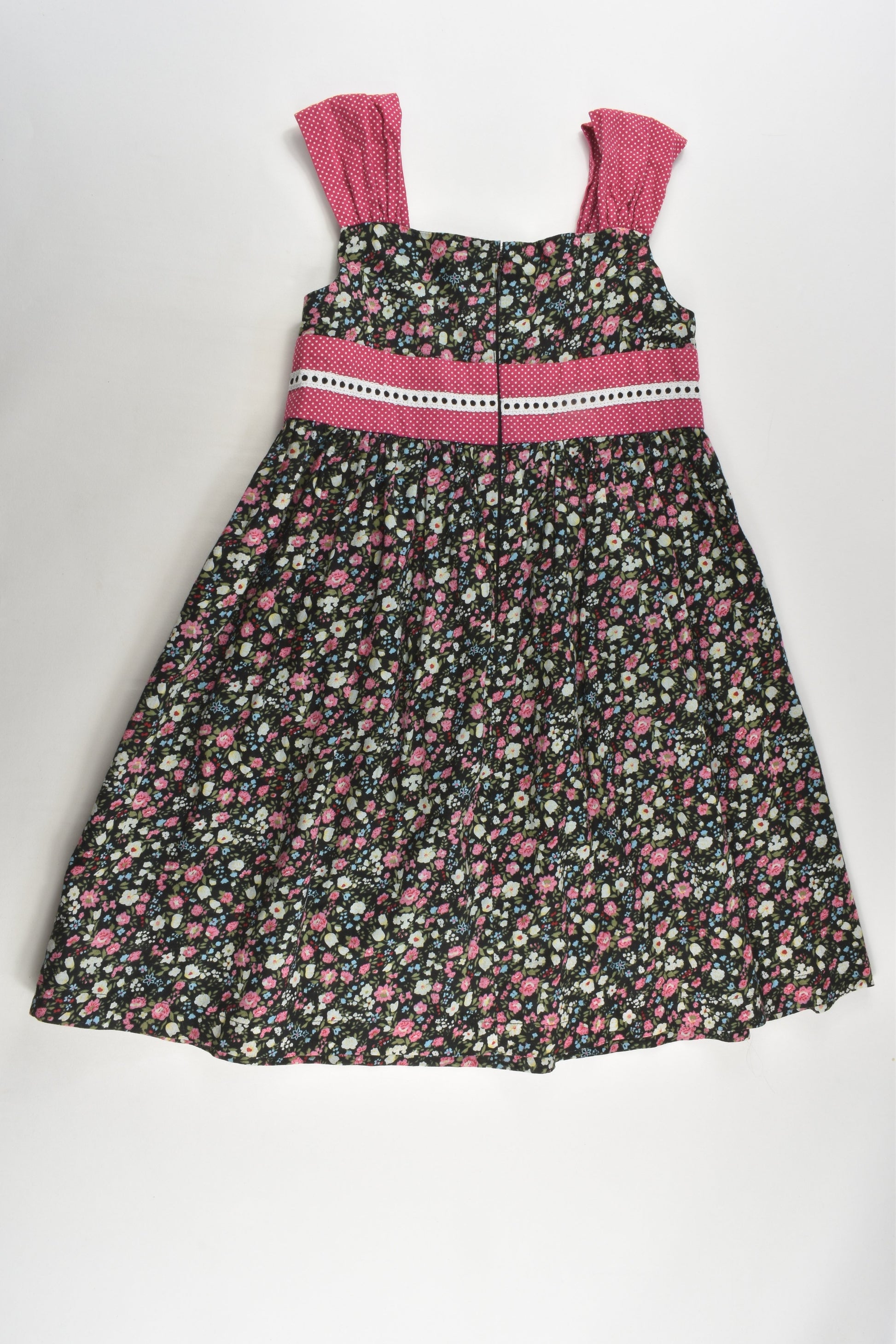 Handmade Size approx 6-7 Lined Floral Dress