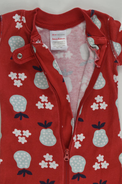 Hanna Andersson Size 00 (60 cm, 3-6 months) Footed Romper