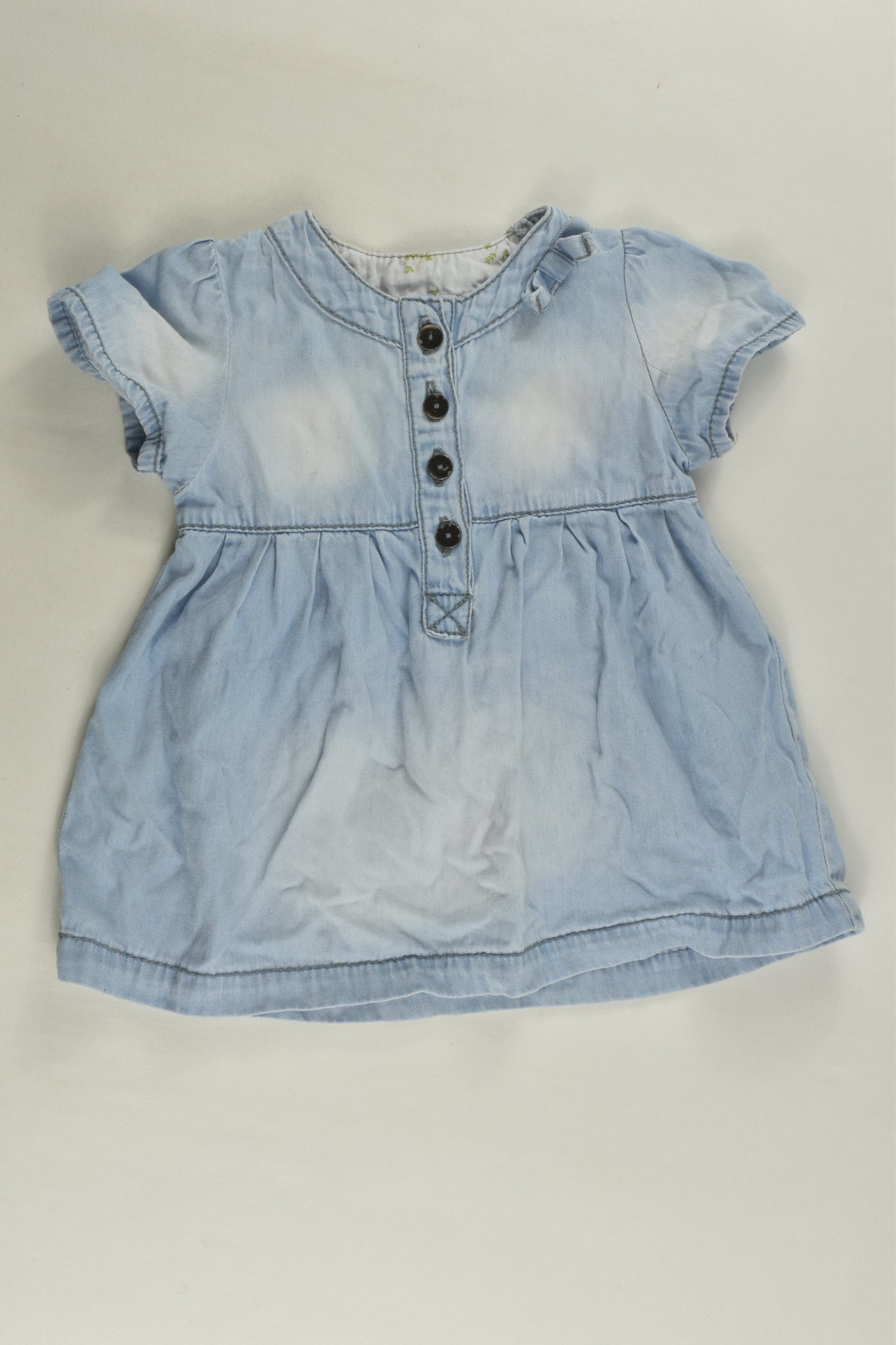 Hema Size 000 (62 cm) Lightweight Denim Dress