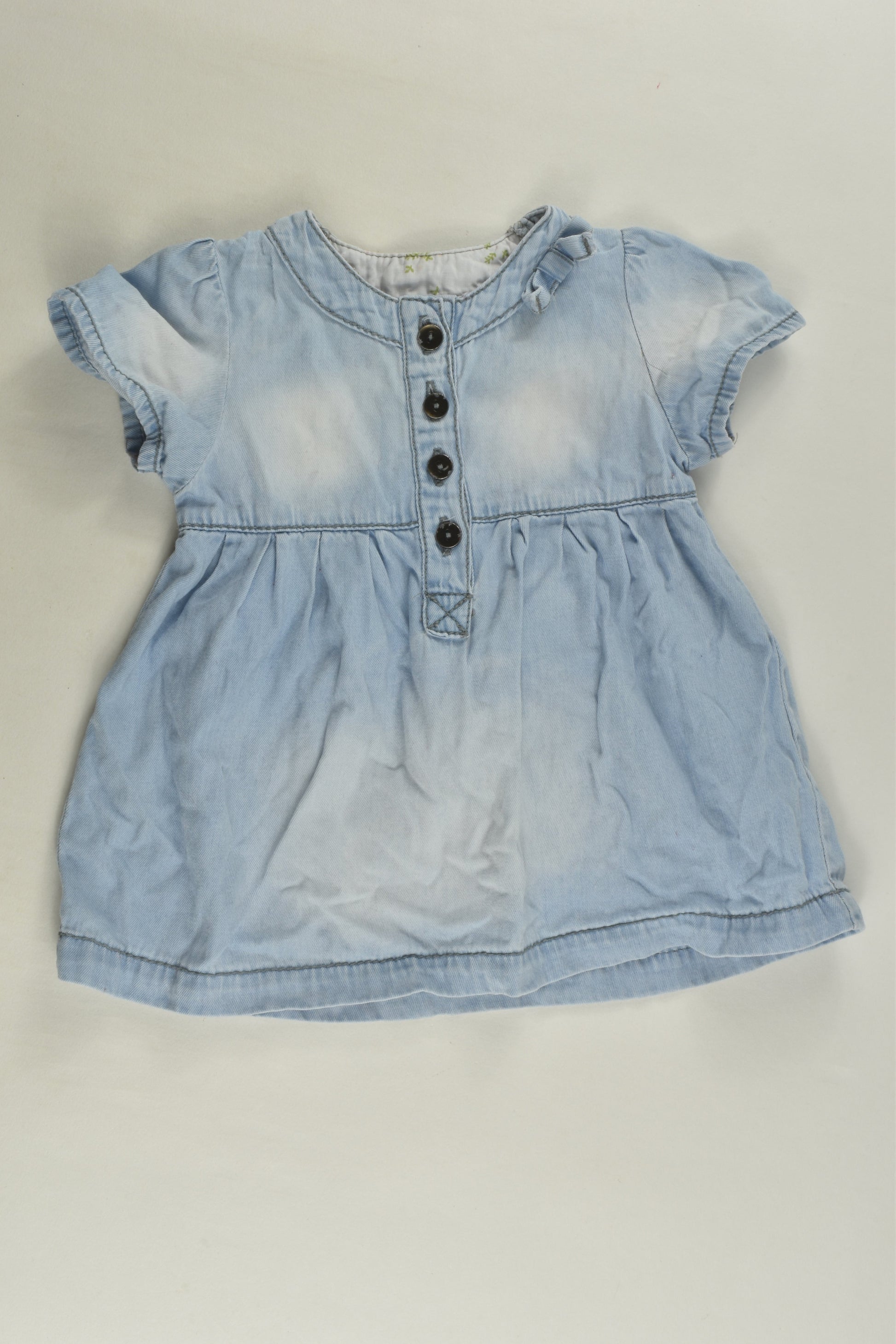 Hema Size 000 (62 cm) Lightweight Denim Dress