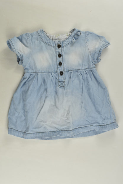 Hema Size 000 (62 cm) Lightweight Denim Dress